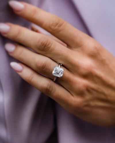 Anello fidanzamento asscher - anello, di