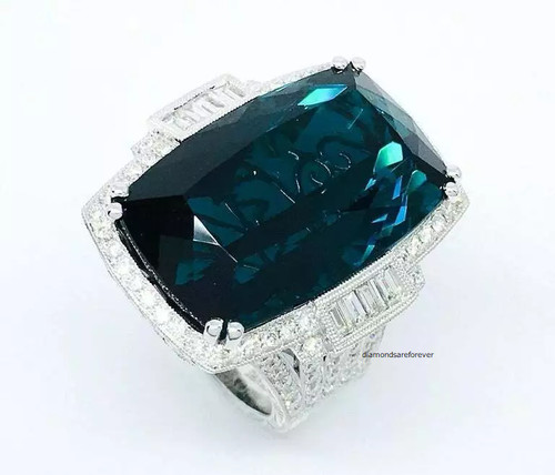 Anello art deco indicolite - anello,